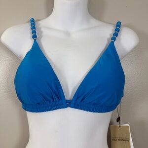 *NEW Vix Solid Bead Triangle Bikini Top D-Cup
